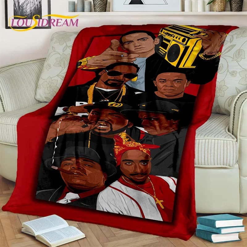 Coperta 3D Hip Hop Rapper Art Legend Star, morbida coperta per la casa, camera da letto, divano letto, picnic, viaggio, ufficio, coperta per bambini