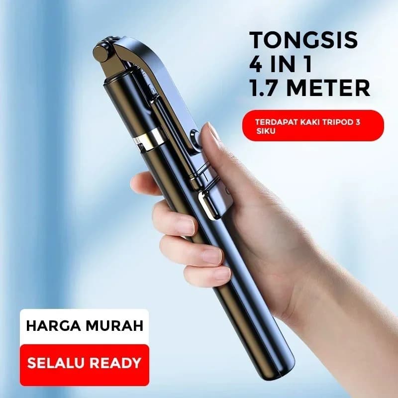 Bluetooth Selfie Stick 4 in 1 Remote Bluetooth Supporto per telefono cellulare da 1,7 metri Treppiedi Mini selfie stick allungabile