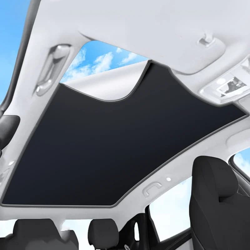 Misura Per Ford Mustang Mach-E 2021-2023 Adsorbimento Elettrostatico Auto Tetto Parasole Lucernario Cieco Ombreggiatura Parabrezza Tetto Apribile copertura