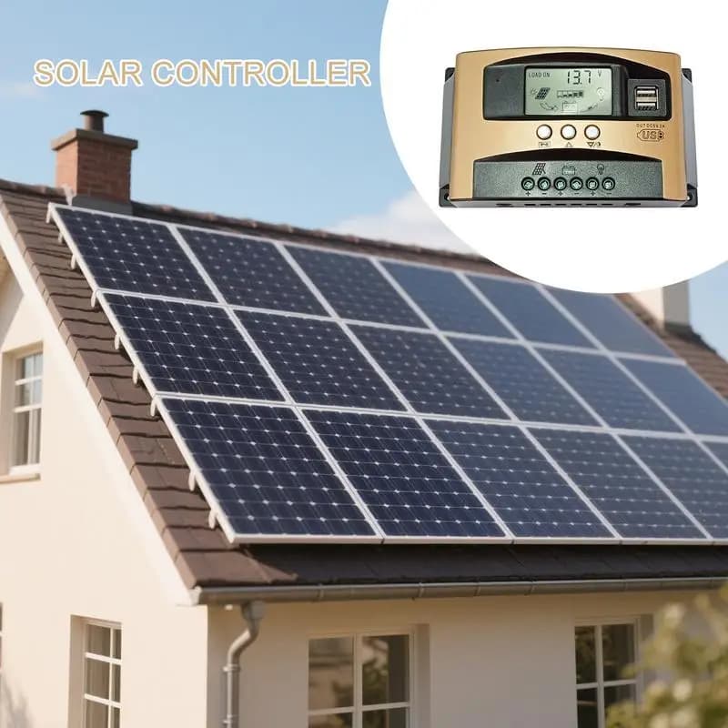 Regolatore del pannello solare Regolatore del caricabatteria solare Regolatore dell'inverter con display LCD 12V/24V impermeabile per il mantenimento energetico