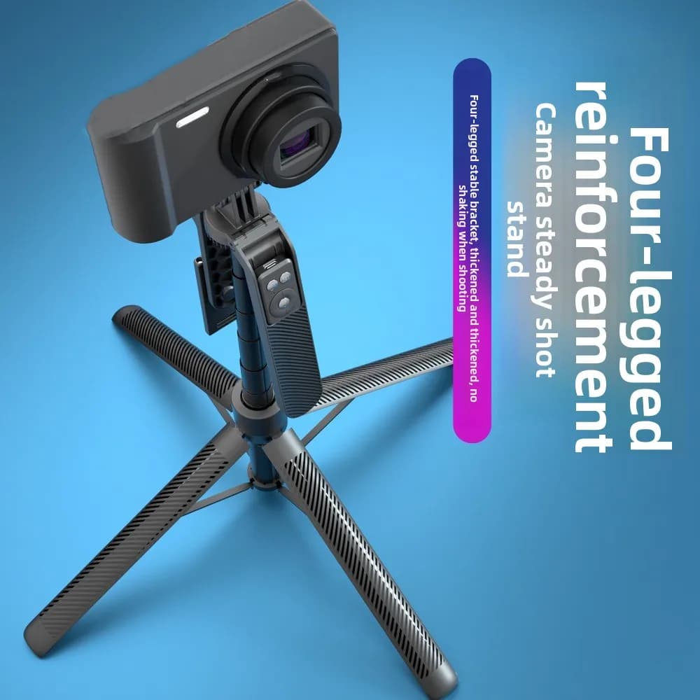 A14 Bluetooth Selfie Stick per telefono cellulare Trasmissione in diretta Lega di alluminio Supporto a quattro piedi Supplemento di bellezza e luce Staffa da 1,8 m