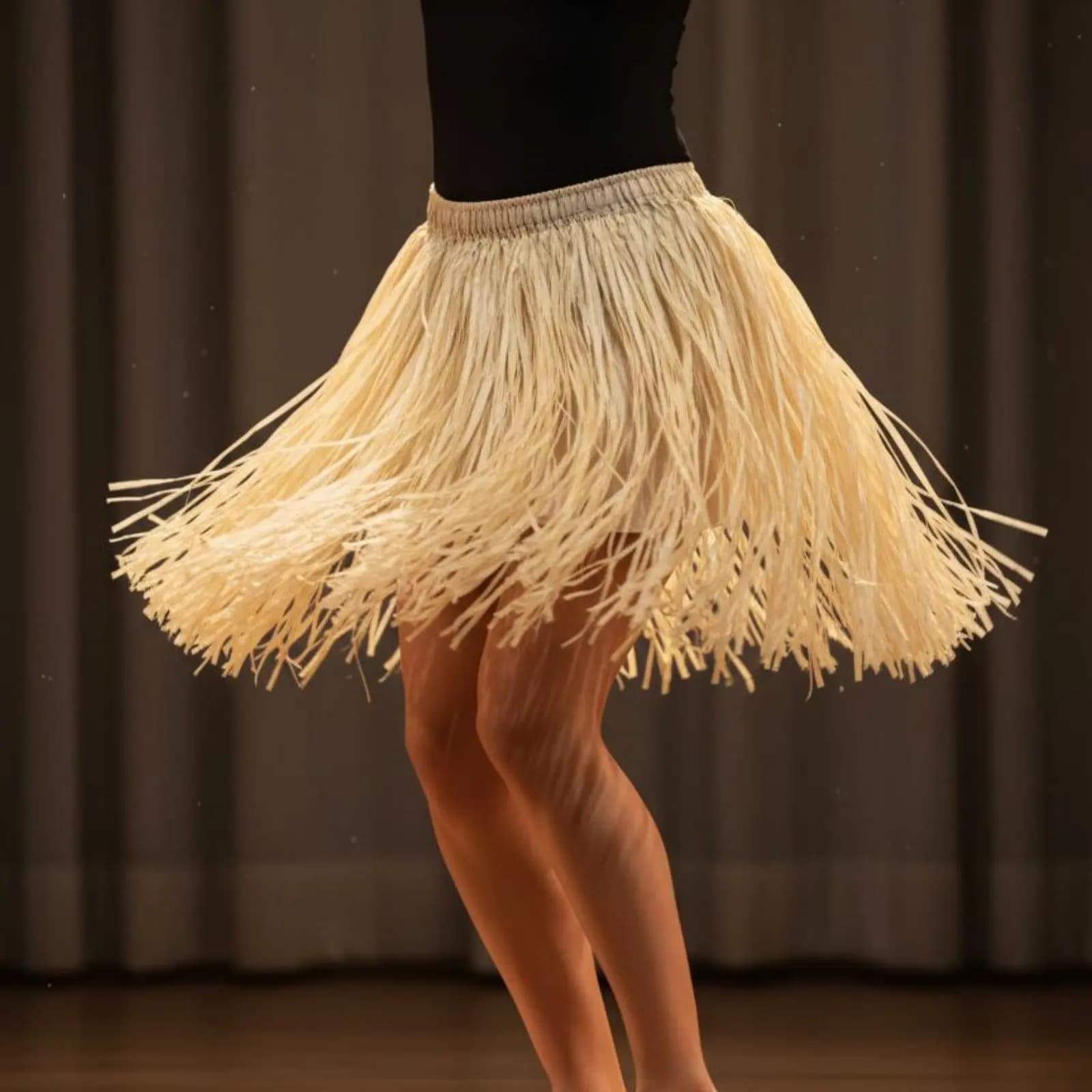 Hawaiian Grass Skirt Effortless Wear Island Dance Dance Skirt Exotic Dancer Costume Lightweight Themed Apparel Adjustable