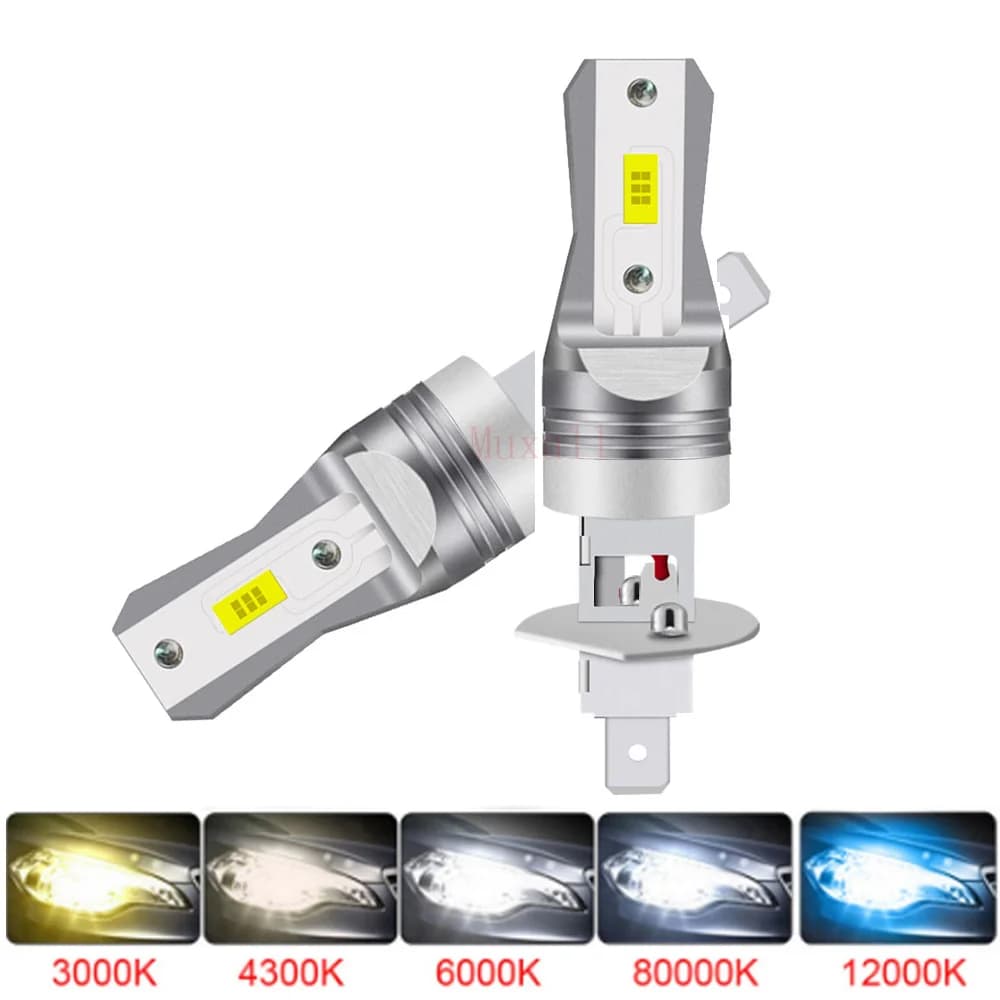 2 Pz 20000LM H1 H3 H7 H4 HA CONDOTTO LA Lampadina Del Faro Auto Testa Della Luce di Nebbia Giallo Bianco Blu 12 V-24 V Super Luminoso Plug And Play Fanless