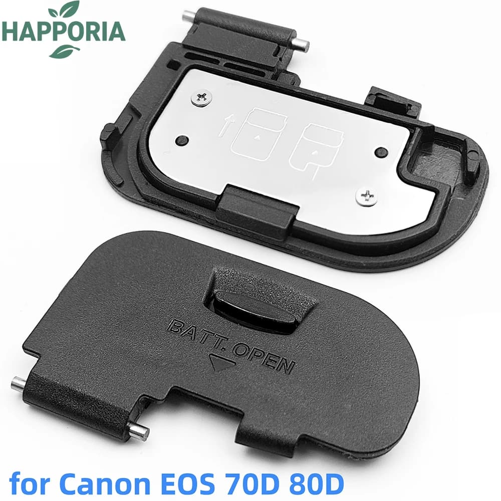 HAPPORIA Battery Door Cover Replacement Repair Part Lid Cap Compatible with Canon EOS 70D 80D DSLR Camera