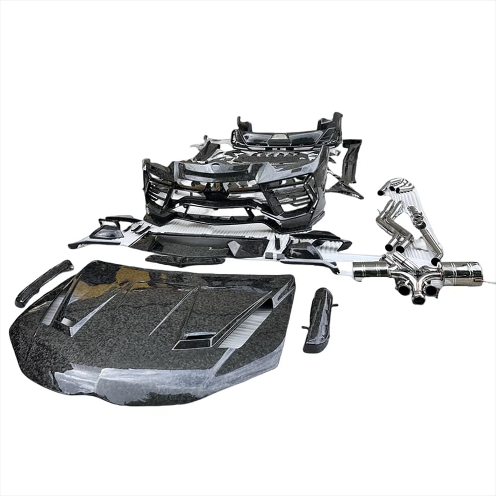 Kit Carrozzeria Allargata MSY di Terza Generazione in Fibra di Carbonio Secca per Lamborghini URUS, Paraurti Anteriore e Posteriore, Spoiler di Scarico, Minigonne Laterali
