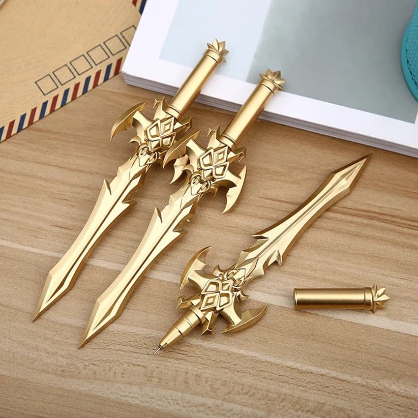 1PC Games Arms Sword Props Black Gel Pen Student Writing School Study Stationery Office Supplies