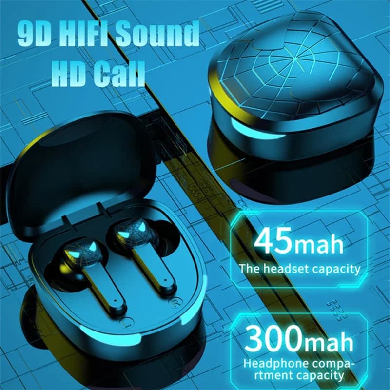 Auricolari Bluetooth wireless - Cuffie stereo con microfono, auricolari sportivi, cuffie da gioco compatibili con tutti gli smartphone
