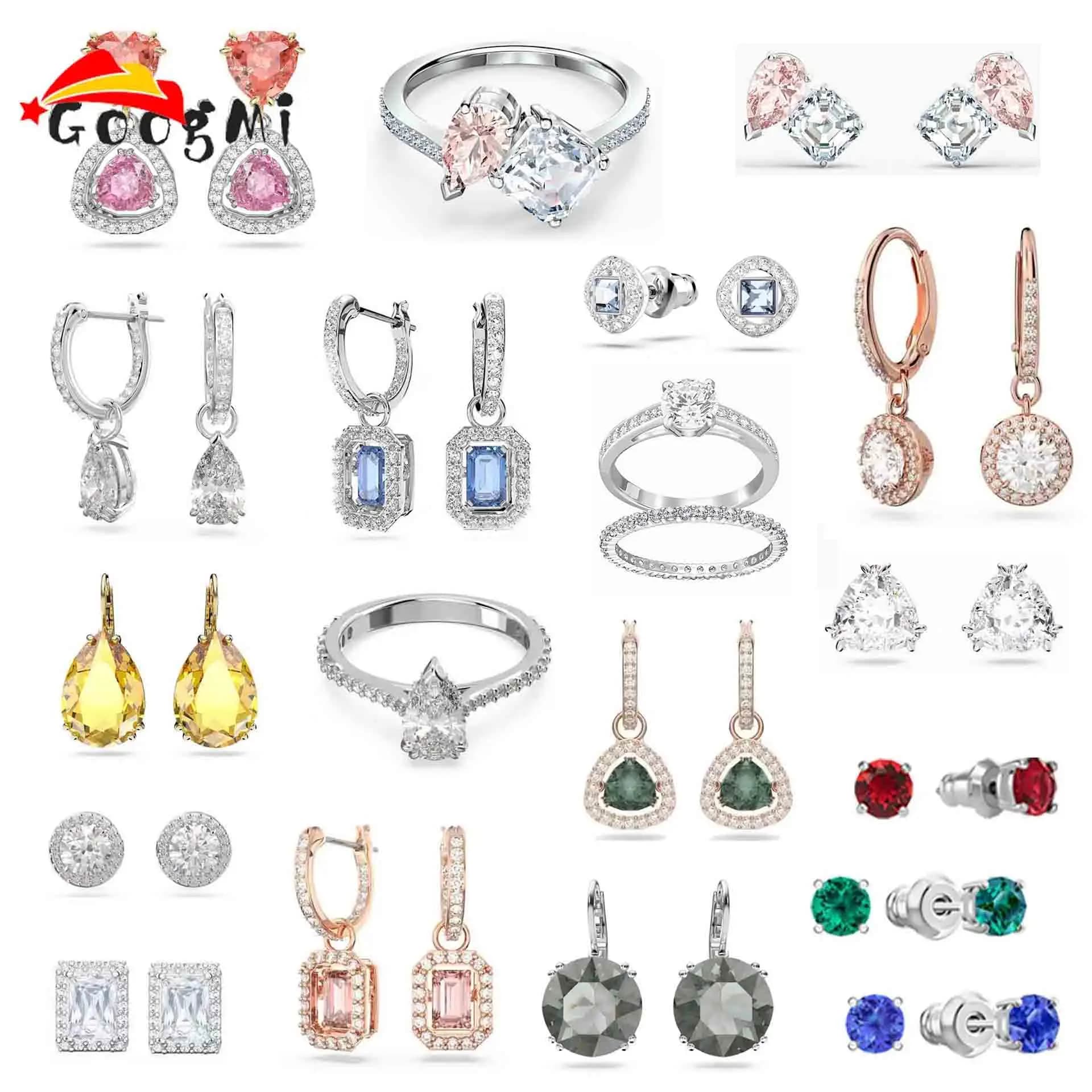 2026 Exquisite Sparkling Crystal Dance Women's Necklace Earrings Bracelet Ring Luxury Brand Jewelry Set Romantic Gift