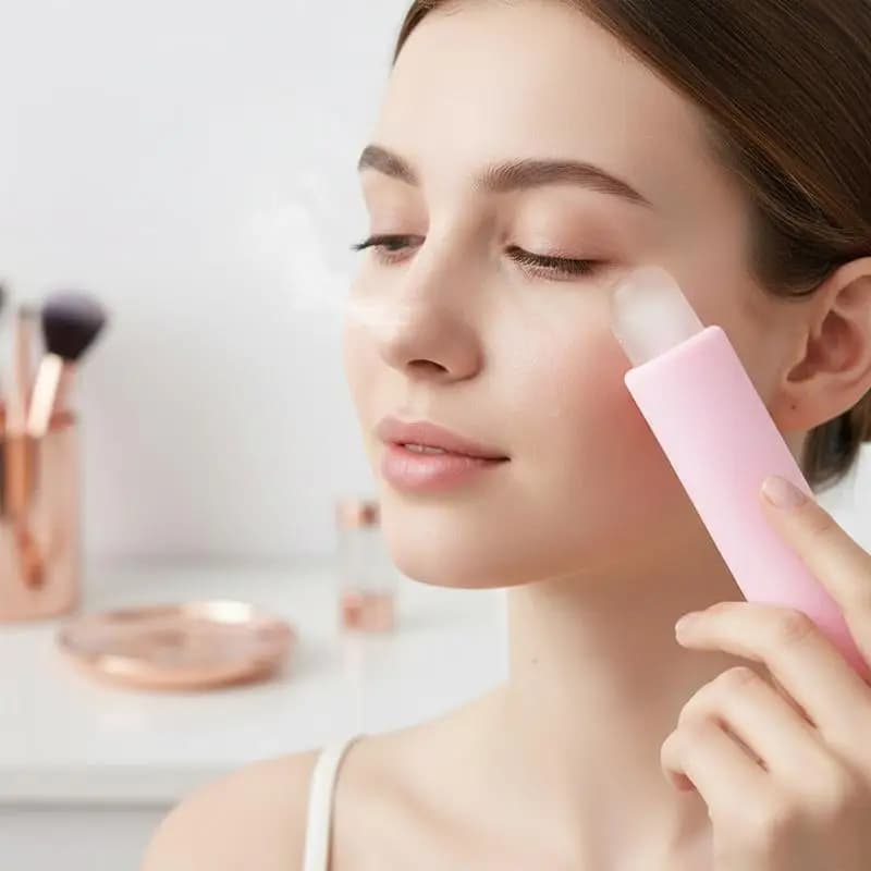 Rullo per il viso in silicone a forma di cubo, riutilizzabile per ridurre il gonfiore, migliorare la cura della pelle e il massaggio facciale