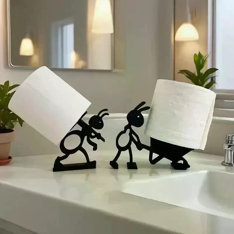 Porta Fazzoletti a Forma di Formica 3D, Decorazione da Scrivania, Ornamento Creativo per Regali Festivi
