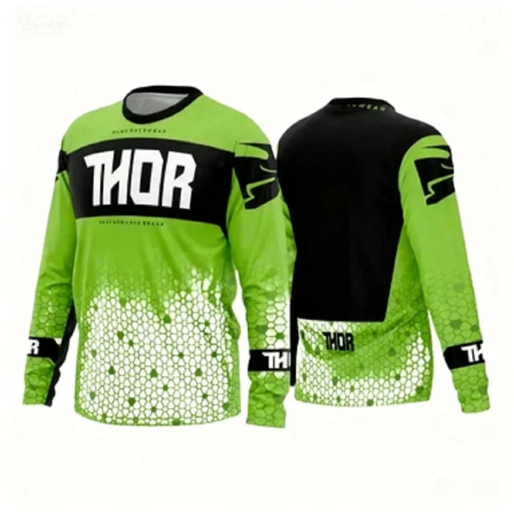Maglia Professionale a Maniche Lunghe per Motociclisti, Abbigliamento Traspirante e Confortevole per Corse Fuoristrada