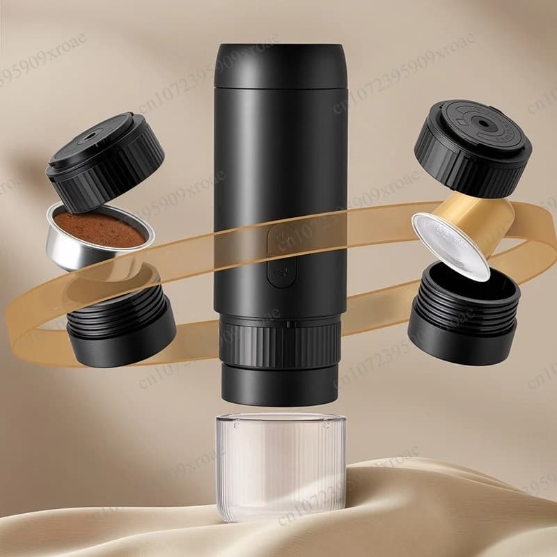 Compact Portable Espresso Maker Semi-Automatic Mocha Pot Multi-Function Capsule Coffee Extraction Brewing Tool