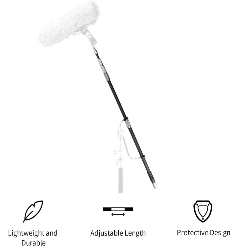 Selens Portable Adjustable Microphone Radio Pickup Microphone Boom Arm 5-Section Extendable Handheld Microphone Holder Tripod