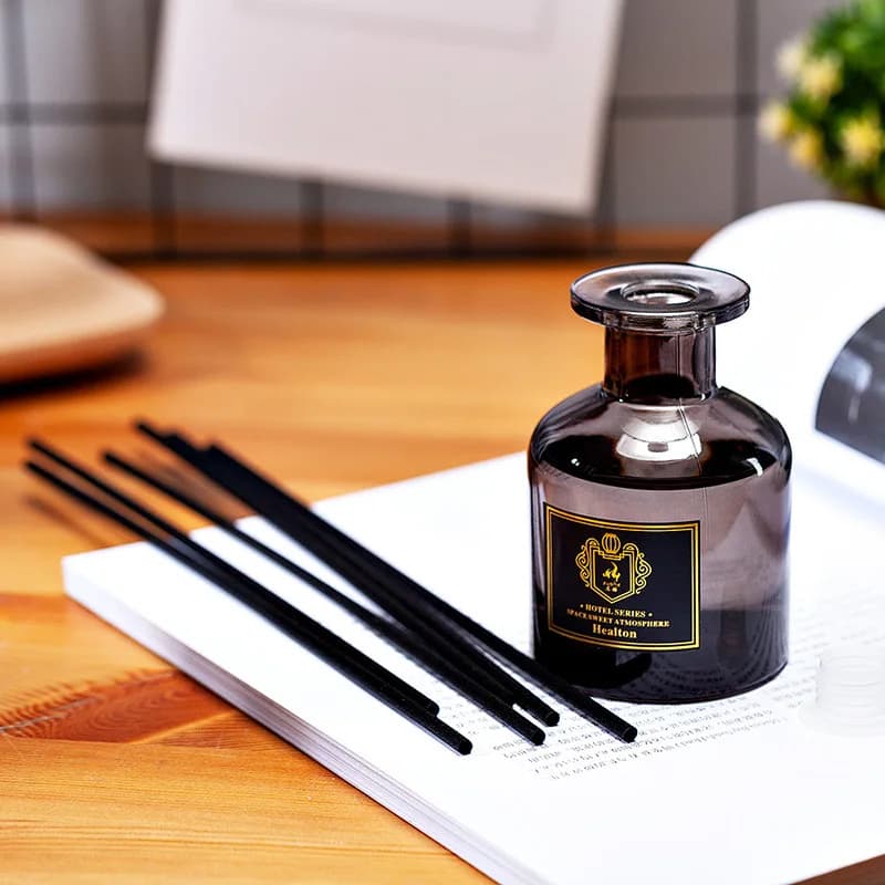 3PCS 50ml Glass Bottle Aroma Reed Diffuser No Fire Aromatherapy Bedroom Deodorant for Environments Pink Sea Lemon Diffusers