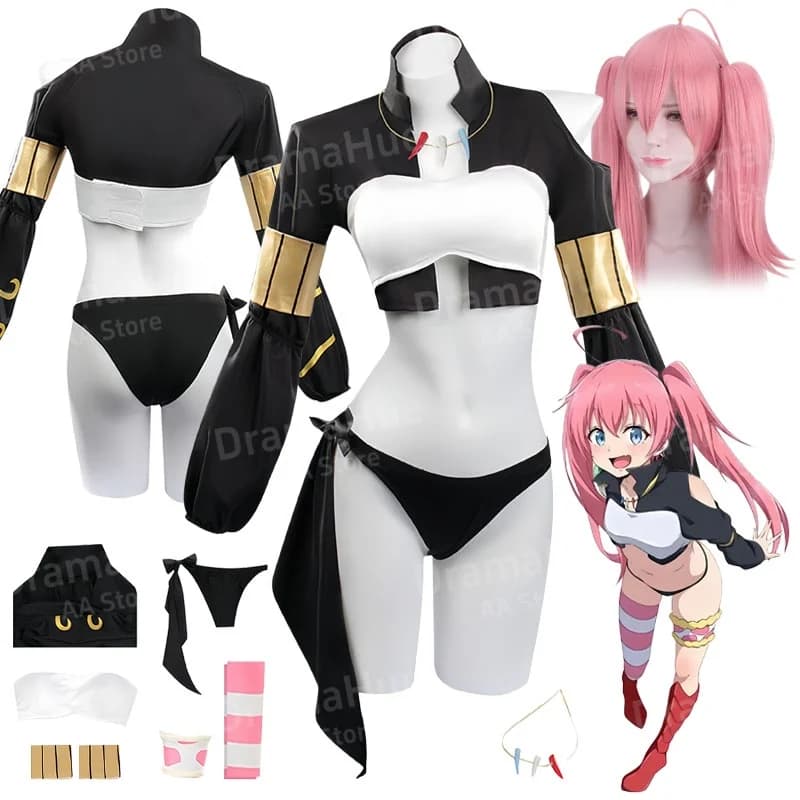 Anime Milim Nava Cosplay Costumes That Time I Got Reincarnated As A Slime Cosplay Tops Underwear Coat Halloween Cos Adult Women