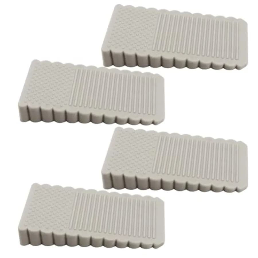 Set di 4 Mini Fermaporte per la Parte Inferiore della Porta, Fermaporte a Cuneo in TPE, Robusti Fermaporte da Pavimento per Varie Superfici, Adatti per