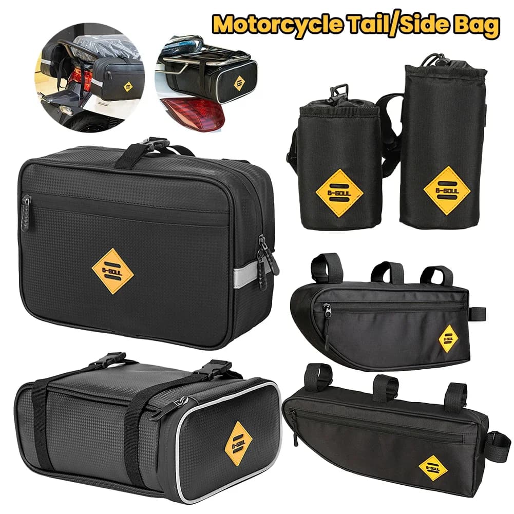 Borsa per telaio posteriore per moto Borsa per sedile posteriore per sella per bicicletta Borsa per portabagagli per portapacchi per bicicletta elettrica