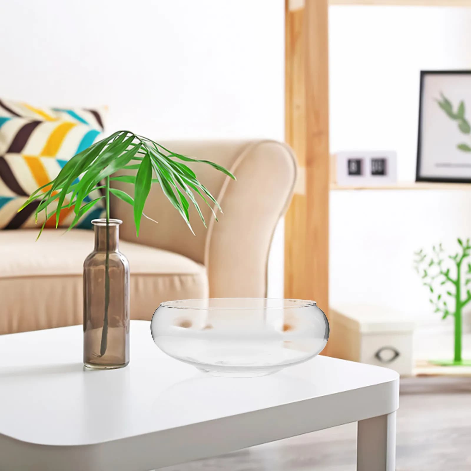 Vaso Idroponico in Vetro Trasparente, Terrario per Piante Grasse, Vaso Decorativo per Fiori, Acquario per Piante da Interno