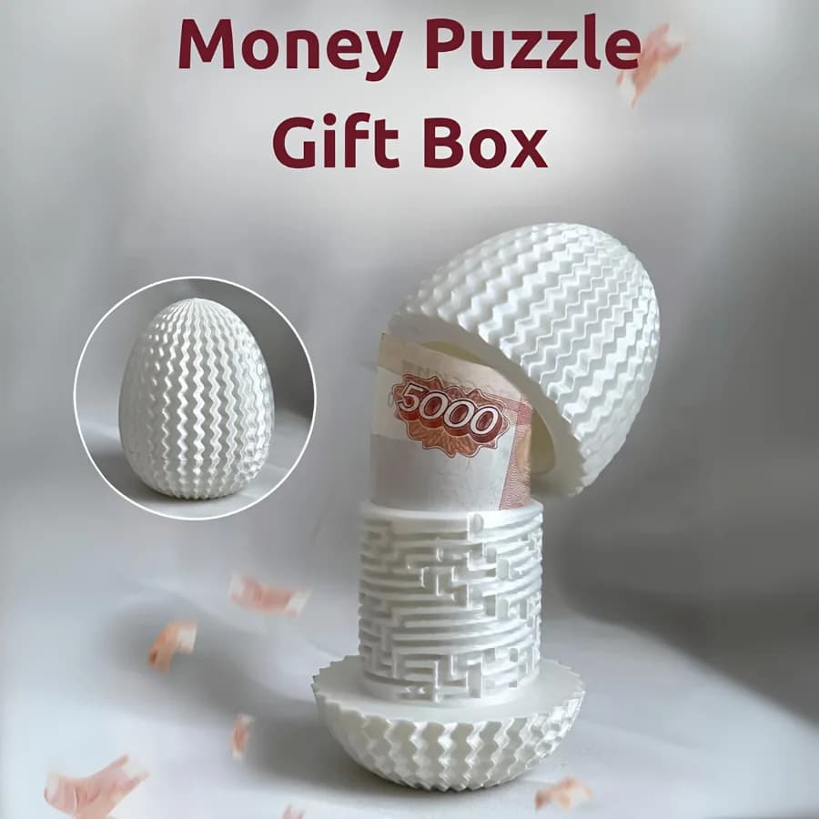 Scatola Regalo Puzzle Labirinto con Sorpresa Contanti Nascosti e Tesoro - Scatola Puzzle in Plastica Ideale per Pasqua, Regali di Compleanno