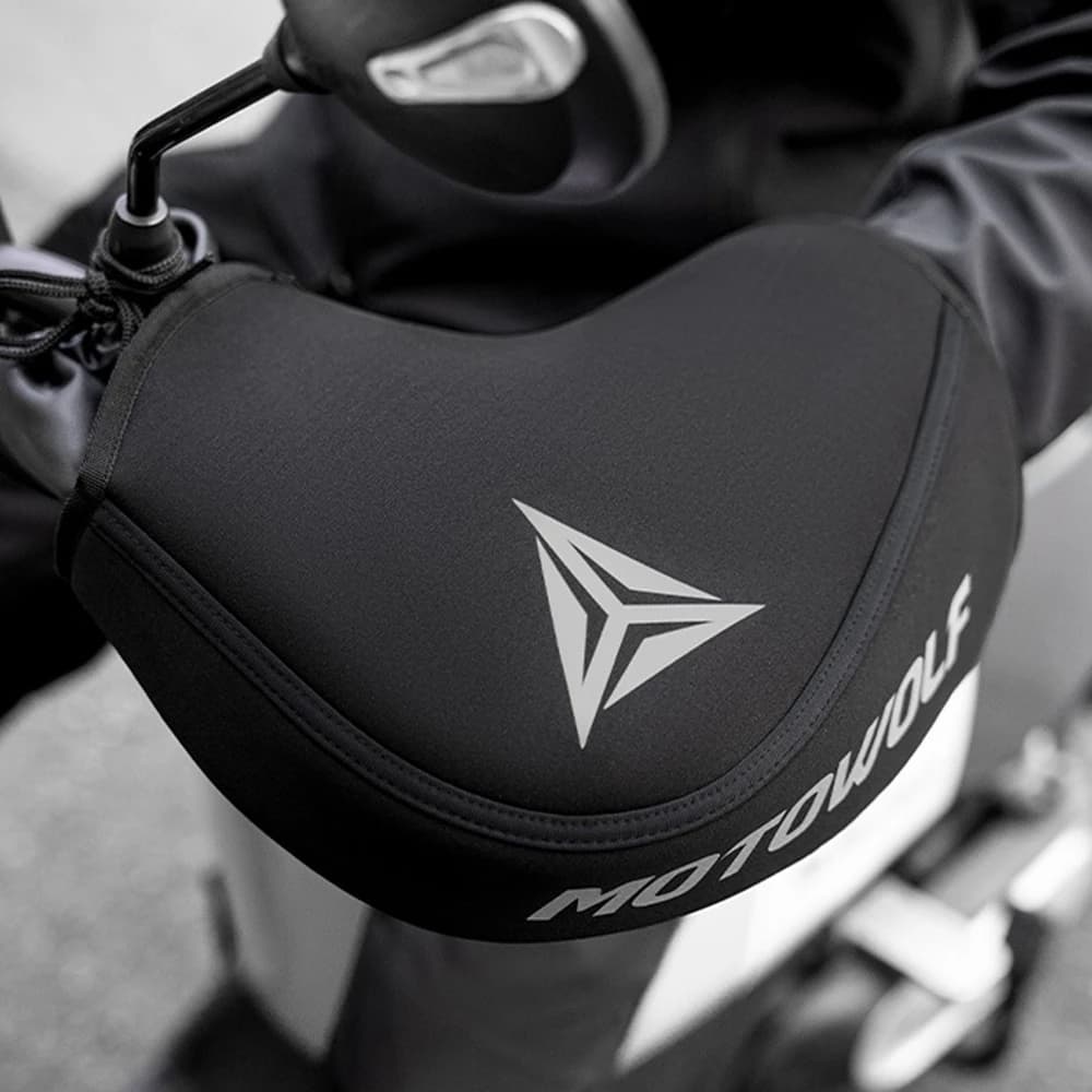 Guanti da moto invernali universali Manicotti per manubrio Striscia riflettente Guanti caldi per copertura manubrio per moto Scooter Equitazione