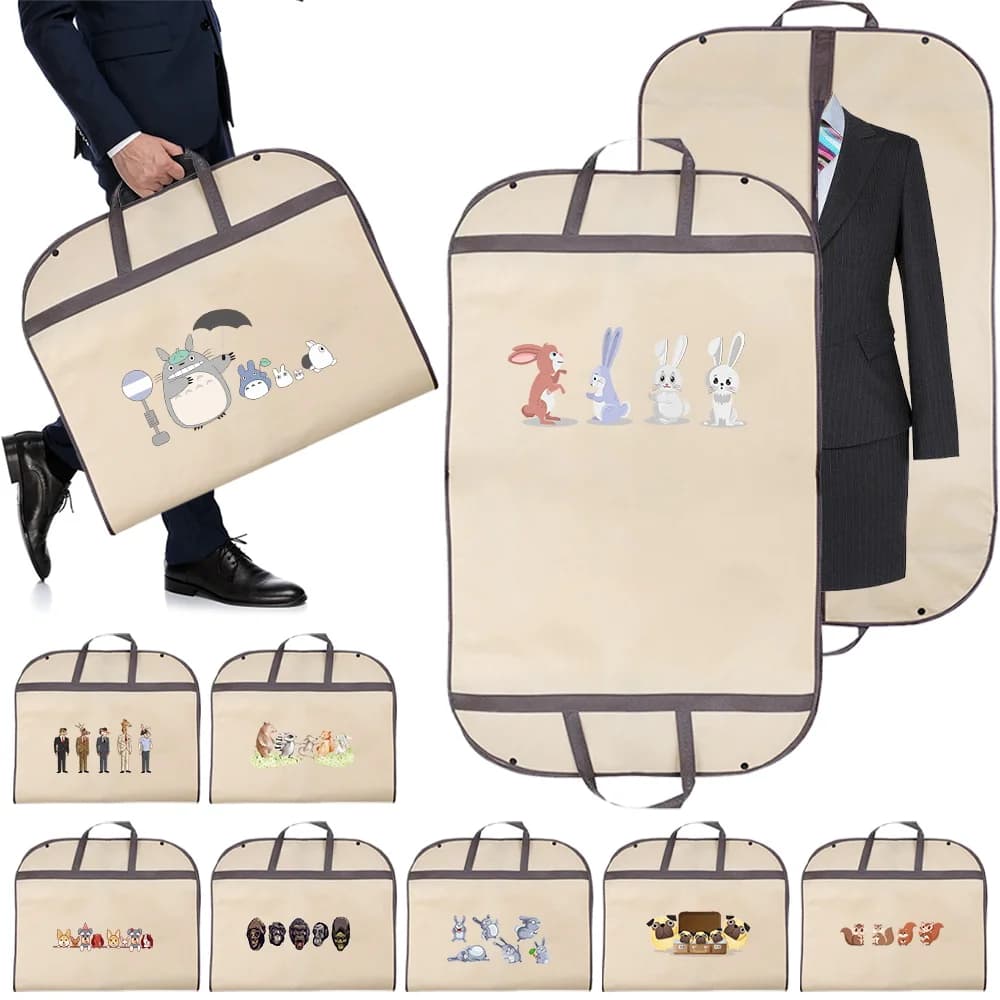 Organizzatori di abbigliamento Aghi per guardaroba per matrimoni: Serie di stampa di cartoni animati Borse per indumenti per giacche e cappotti in plastica