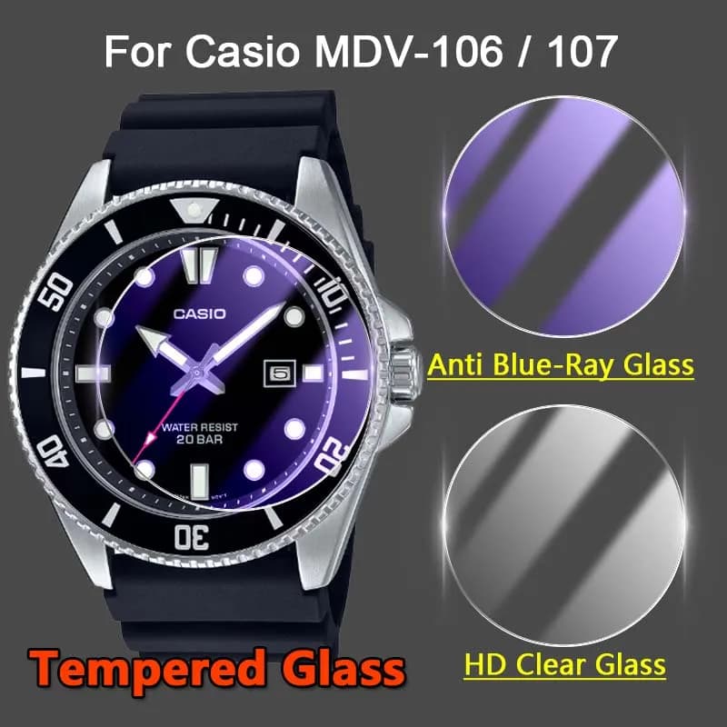 1-5 pezzi protezione schermo per Casio MDV-106 MDV-107 Smart Watch 2.5D 9H pellicola protettiva in vetro temperato ultra trasparente / anti-blu-ray