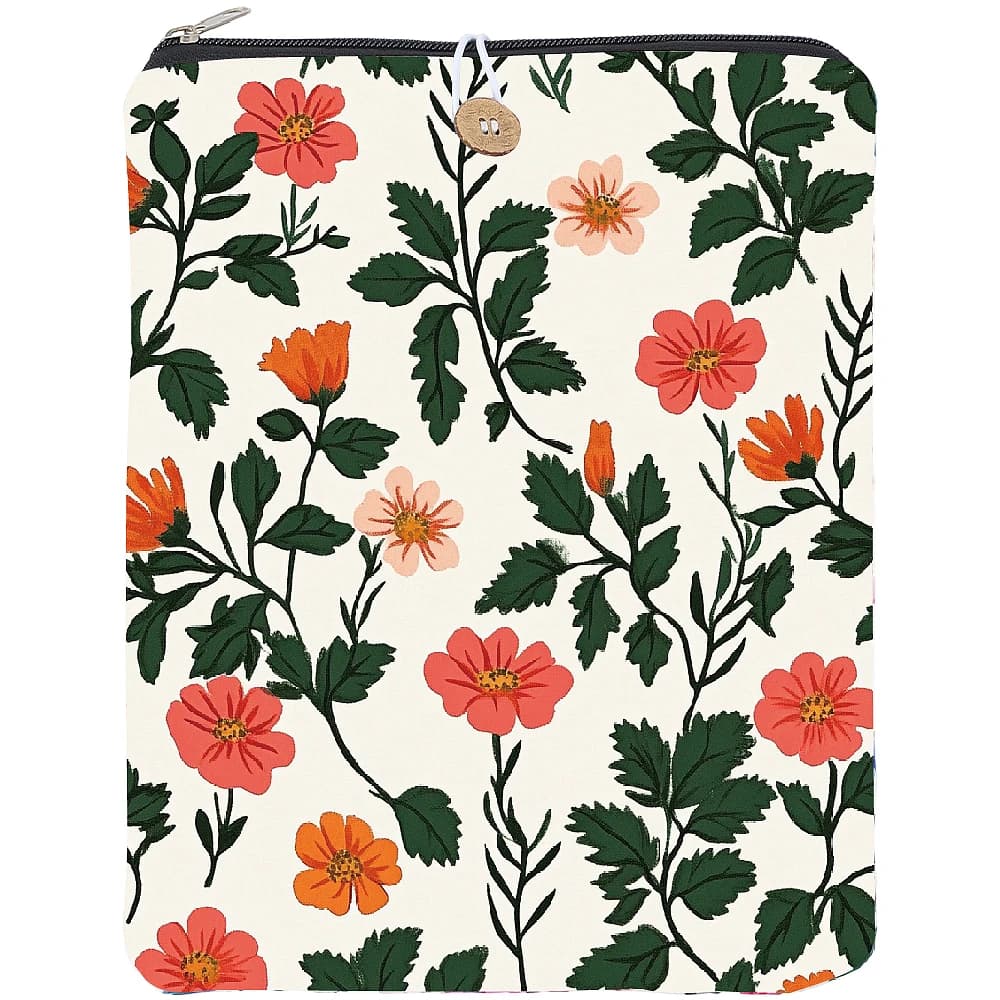 1 copertina per libro in poliestere, involucri per notebook con bottone rettangolare fiore 290x240 mm