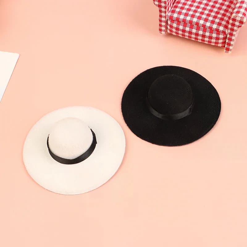 Mini casa delle bambole giocattoli fai da te giochi di imitazione giocattolo per ragazza collezione regali cappello a cilindro per bambole cappelli artigianali in miniatura accessori per vestiti per bambole