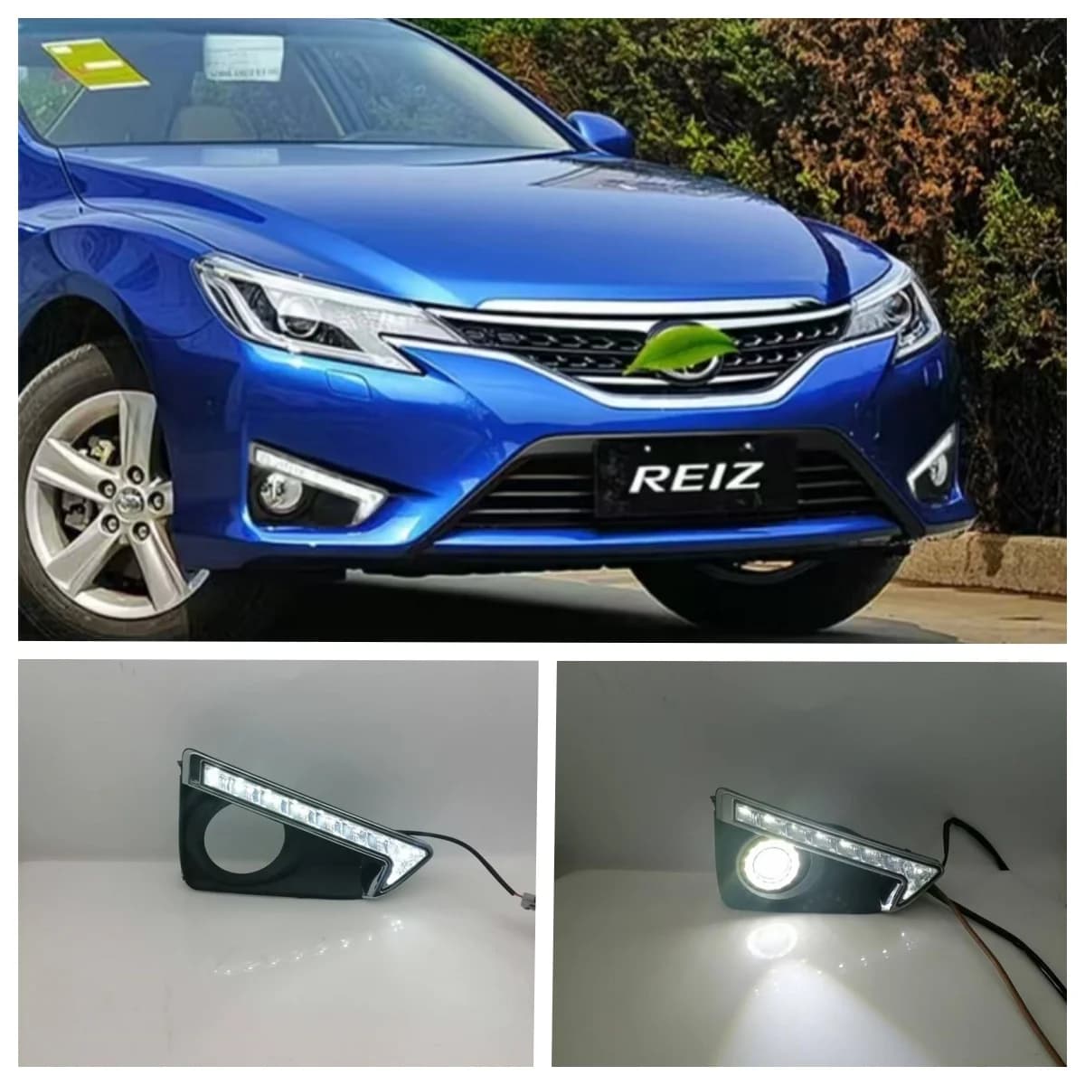 Luci diurne a LED DRL per Toyota Mark X Reiz 2013 2014 2015 2016 2017 con fendinebbia Angel Eye e kit accessori luce diurna