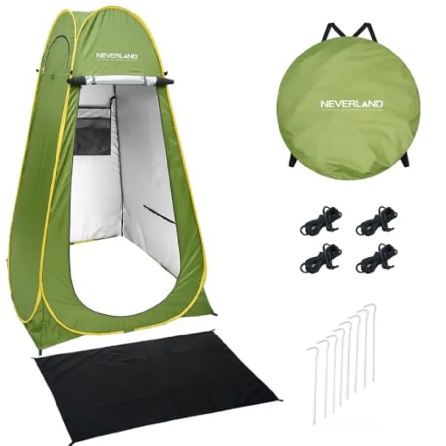 Tenda Doccia Pop-up per la Privacy - Tenda Doccia Portatile, Spogliatoio, Bagno, Riparo Antipioggia per Campeggio, Escursionismo