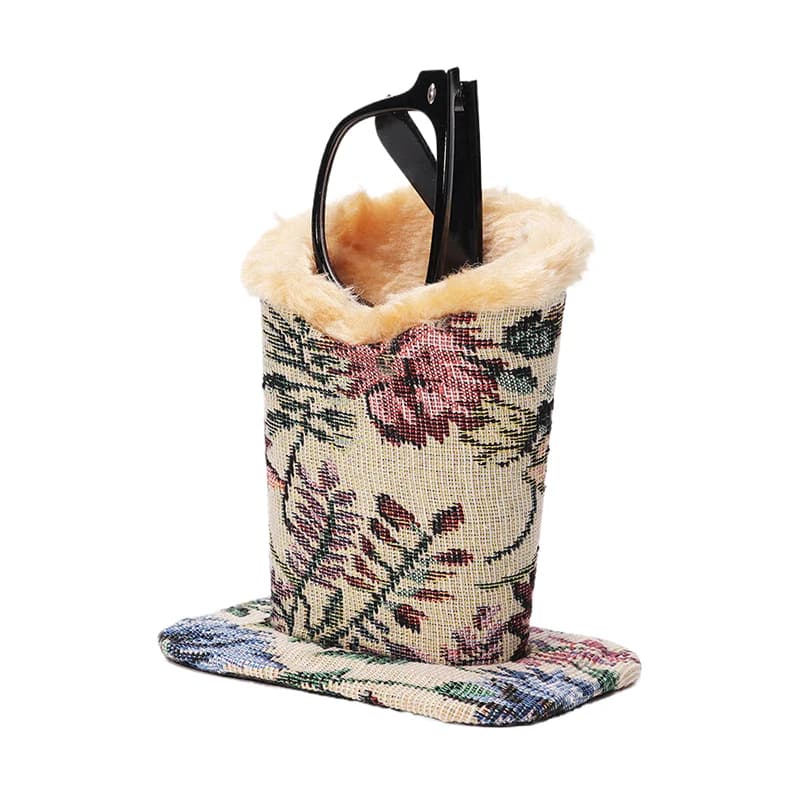 PU Leather Eyeglass Holders Soft Plush Lining Sunglass Stands Fashion Glasses Organizer Storage Eyewear Container