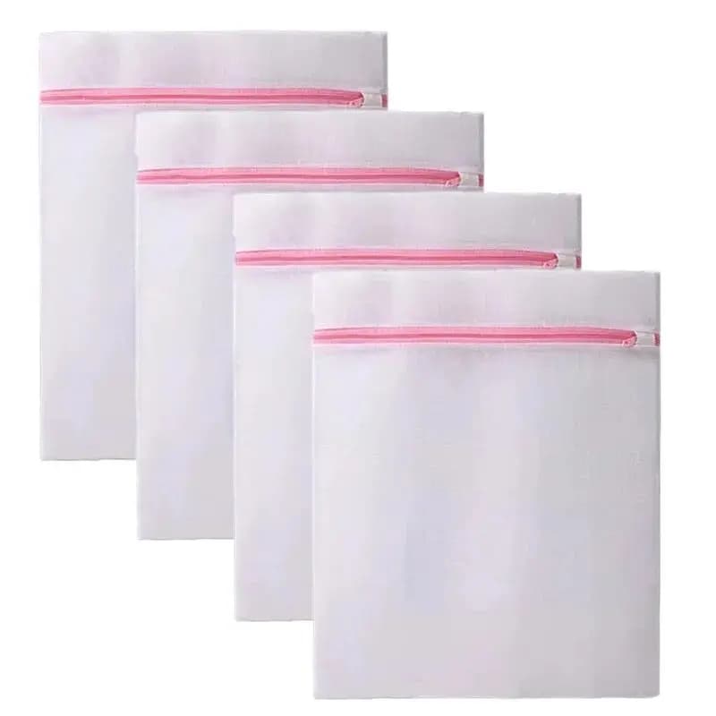 Fine mesh linen bags Pink hinge Durable soft linen washing bag with large capacity Anti-deformation clothes bag