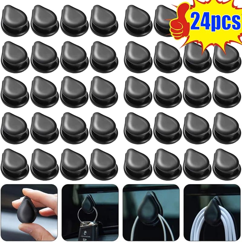 Mini ganci per Auto portaoggetti per interni per cavo USB chiave per cuffie cruscotto autoadesivo gancio per appendere a parete accessori Auto