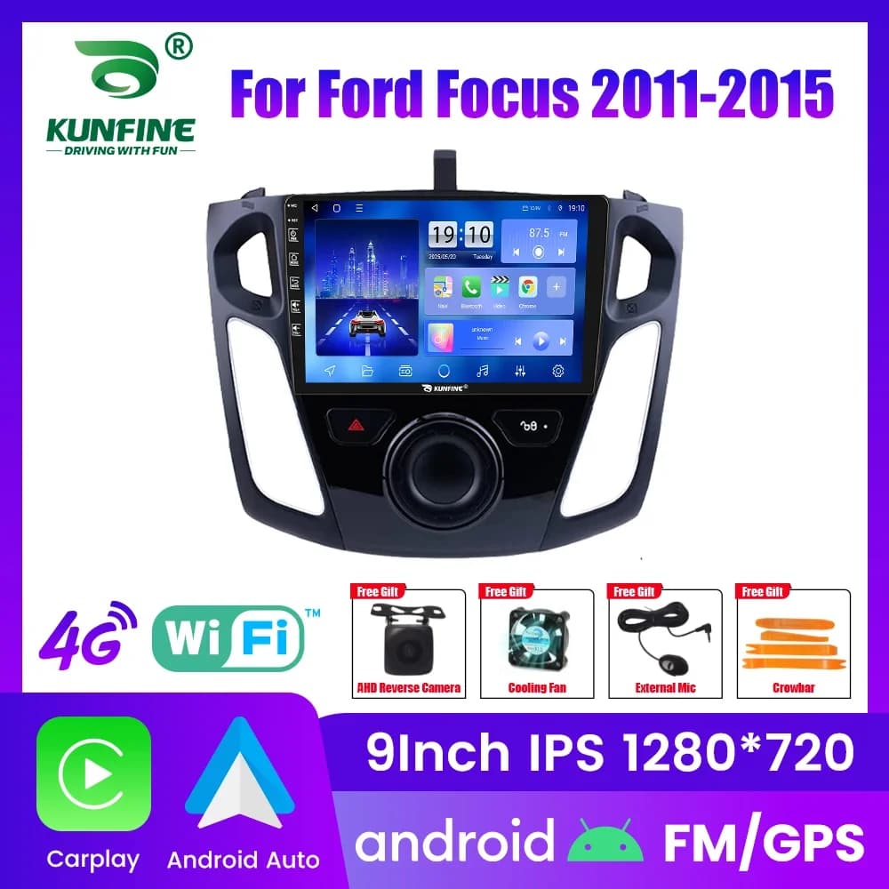 Autoradio Android per Ford Focus 2011-2015 Navigazione GPS Lettore video multimediale Carplay Android Auto Stereo