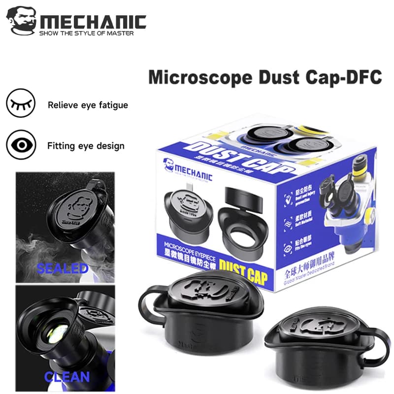 ‌ MECCANICO DFC Microscopio Copertura antipolvere Protezione morbida per gli occhi in silicone Antipolvere Fumo Comfort Fit Riduce l'affaticamento degli occhi