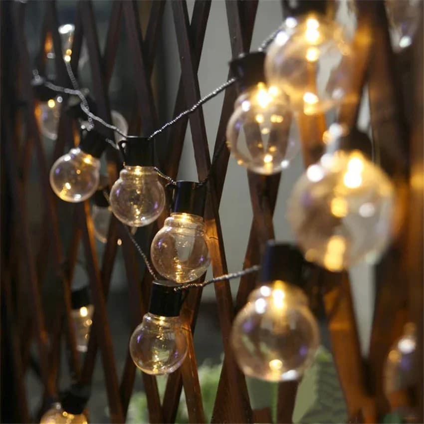 LED Fairy Lights Retro Bulb Cordless Garland Decoration New Year's Eve Wedding Party Garden Decorations Christmas