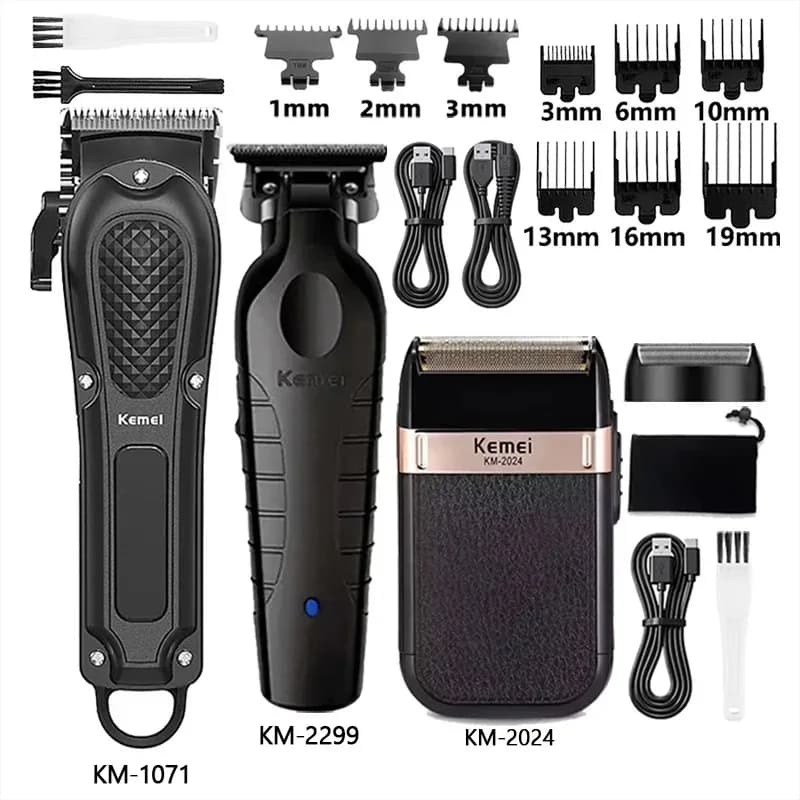 Kemei reloadable cutter, Trimmer for Barba Senza Fili, Potential Electric Machine for Cutting Hair Man Km-1071 Km-2299 Km-2024