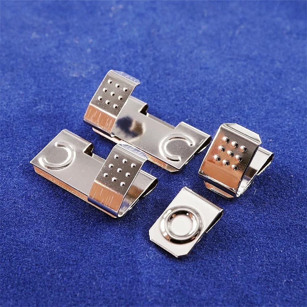 10/100Pairs Spring Steel Nickel Plated A AA CR2 CR123A Snap-On Leaf Spring Battery Contact Battery Clip Male Female Power Charge