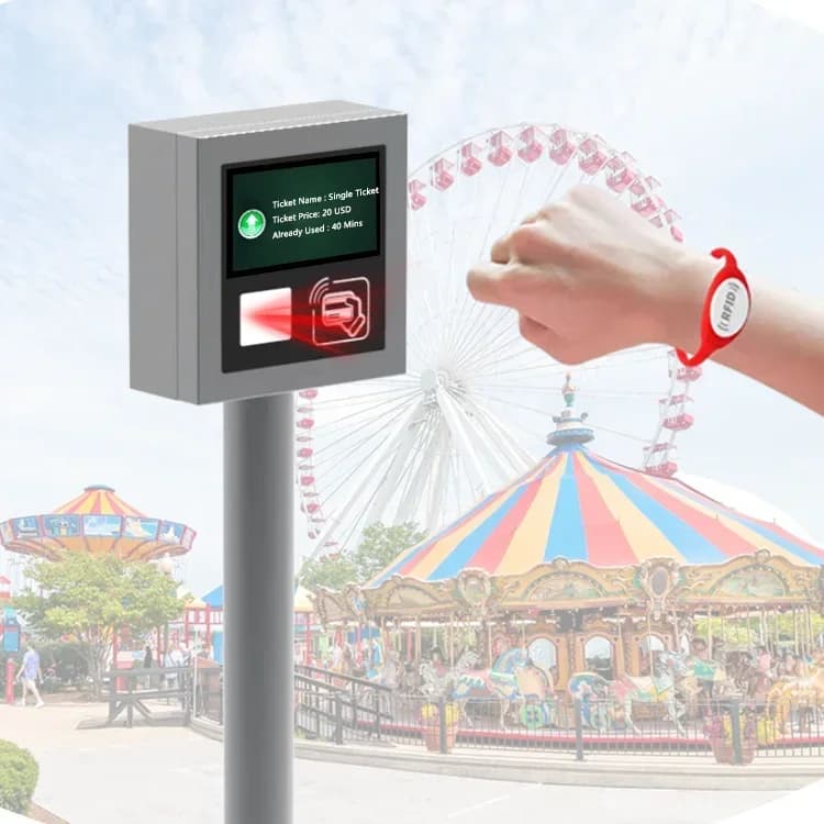 Chiosco di Pagamento con Smart Card RFID NFC UHF Wireless TCP/IP, Lettore di Carte a Moneta con Software per Biglietti