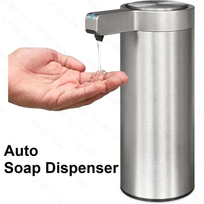 Stainless steel automatic induction hand sanitizer soap dispenser household wall-mounted kitchen contact-free electric detergent