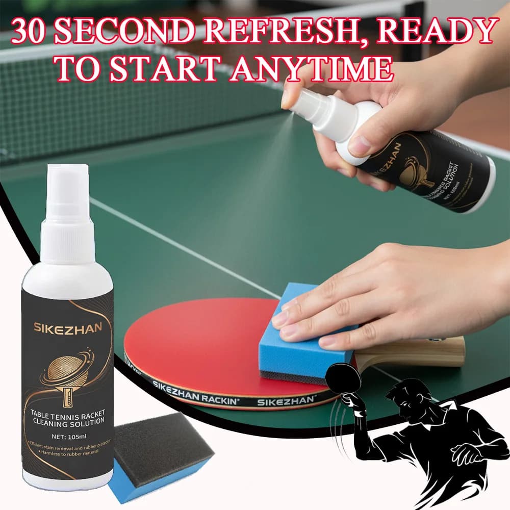 Cleansing spray for ping pong racks without washing to remove dust/oil, restore rubber viscosity, suitable for all kinds of ping pong tires