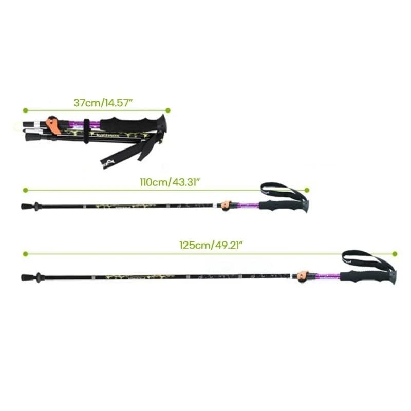Bastoncini da trekking robusti, bastoncini da passeggio e da trekking, pieghevoli, leggeri, unisex