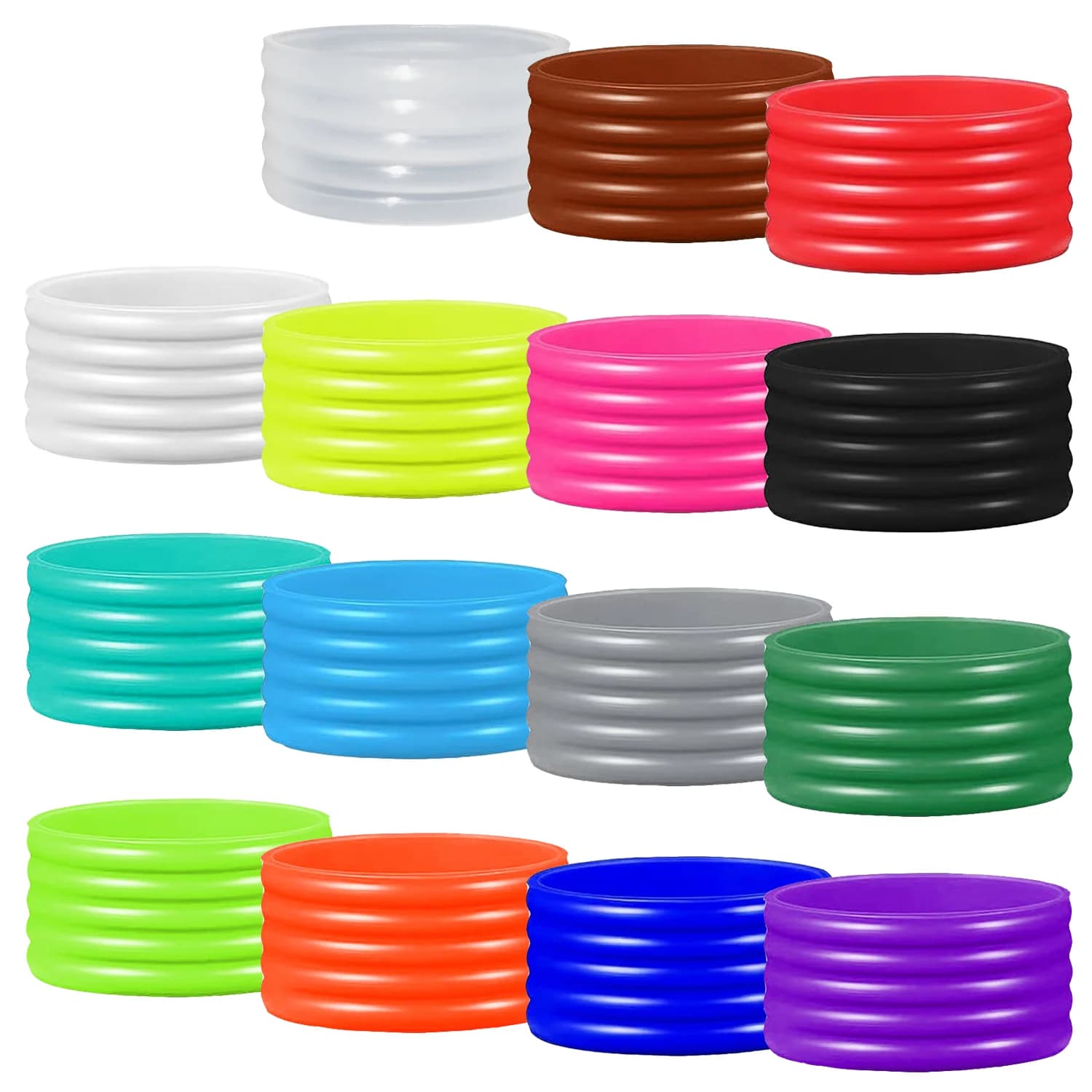50 pieces of tennis racket/bathroom pickleball/silicone ring for squash, grip bands for racket, rubber ring, pickleball overgrip