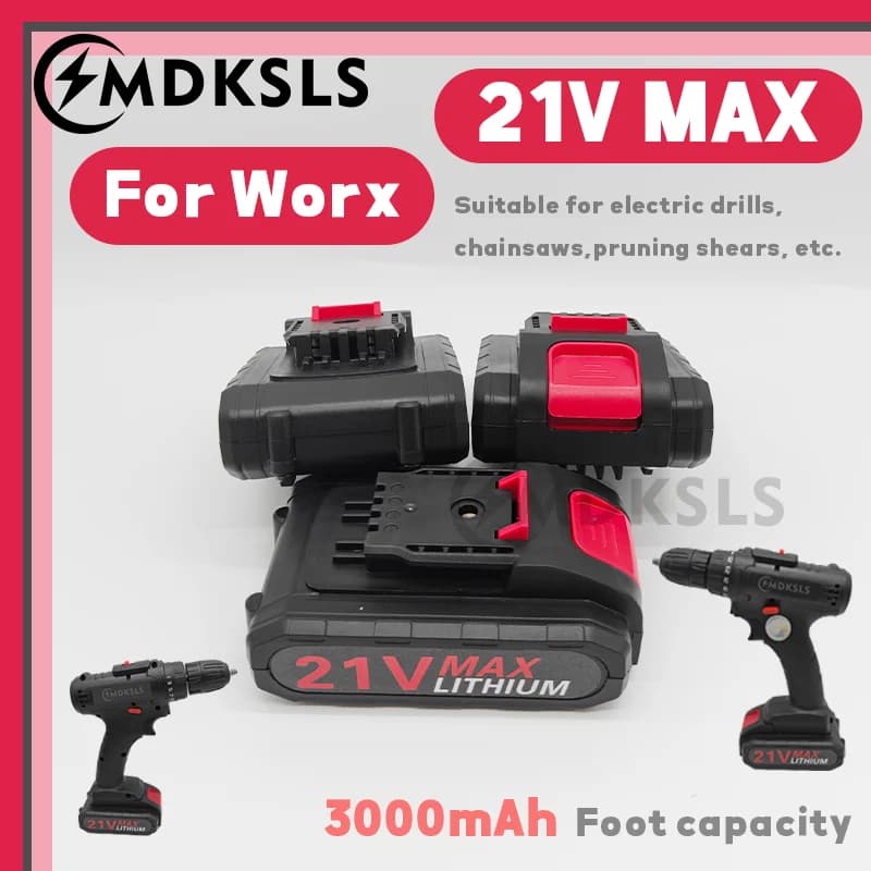 MDKSLS 2026 New 21V 3000mAh Rechargeable Lithium Battery Suitable for Electric Drills, Chainsaws, Pruning Shears, Etc.