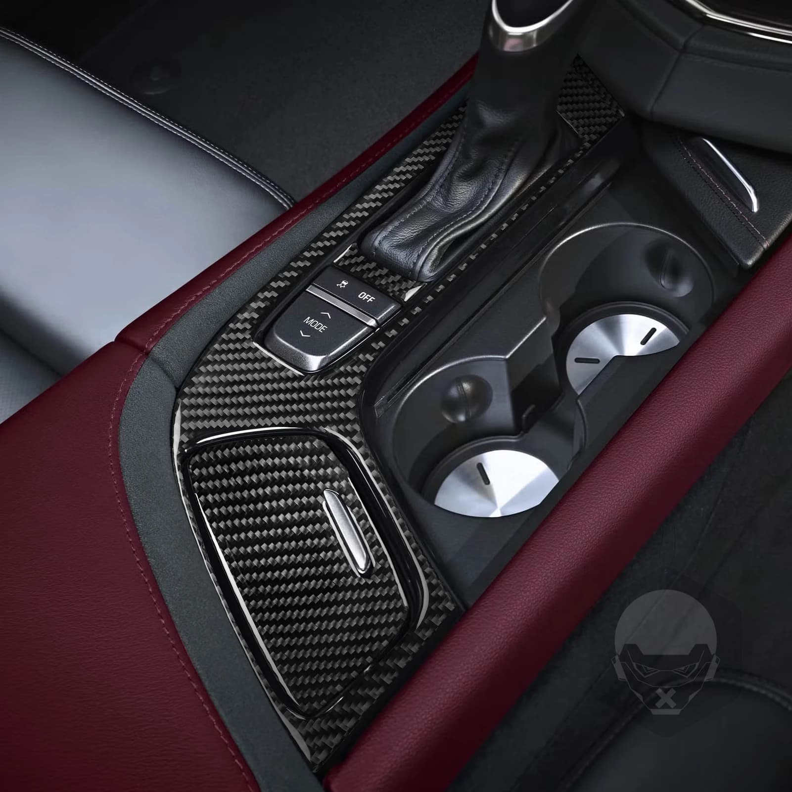 Per Cadillac CTS 2014-2019: Set Adesivi per Accessori Auto in Fibra di Carbonio per Leva del Cambio, Bocchette Aria, Console Centrale e Cornici Alzacristalli