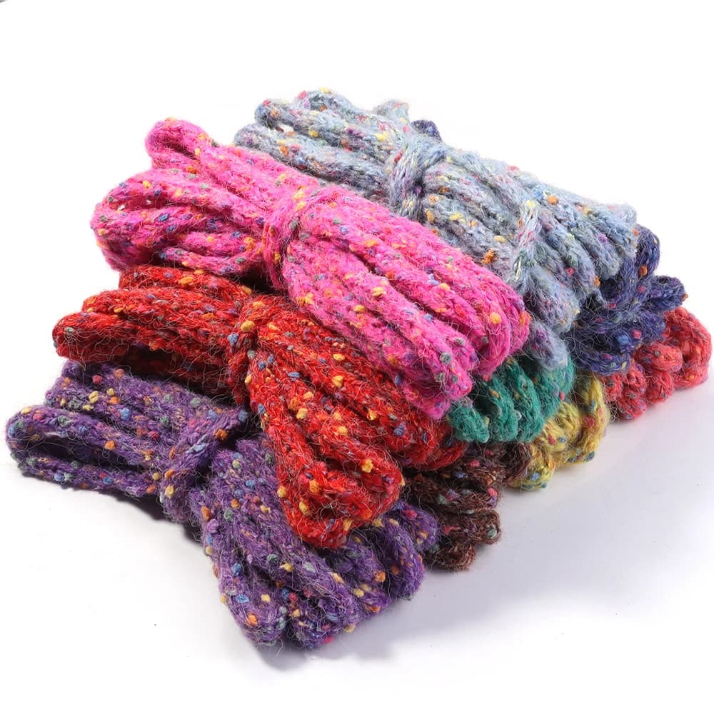 5 metri 10mm corde intrecciate rotonde colorate fatte a mano a pois corda di lana lavorata a maglia per gioielli fai da te creazione di bracciali collana forniture