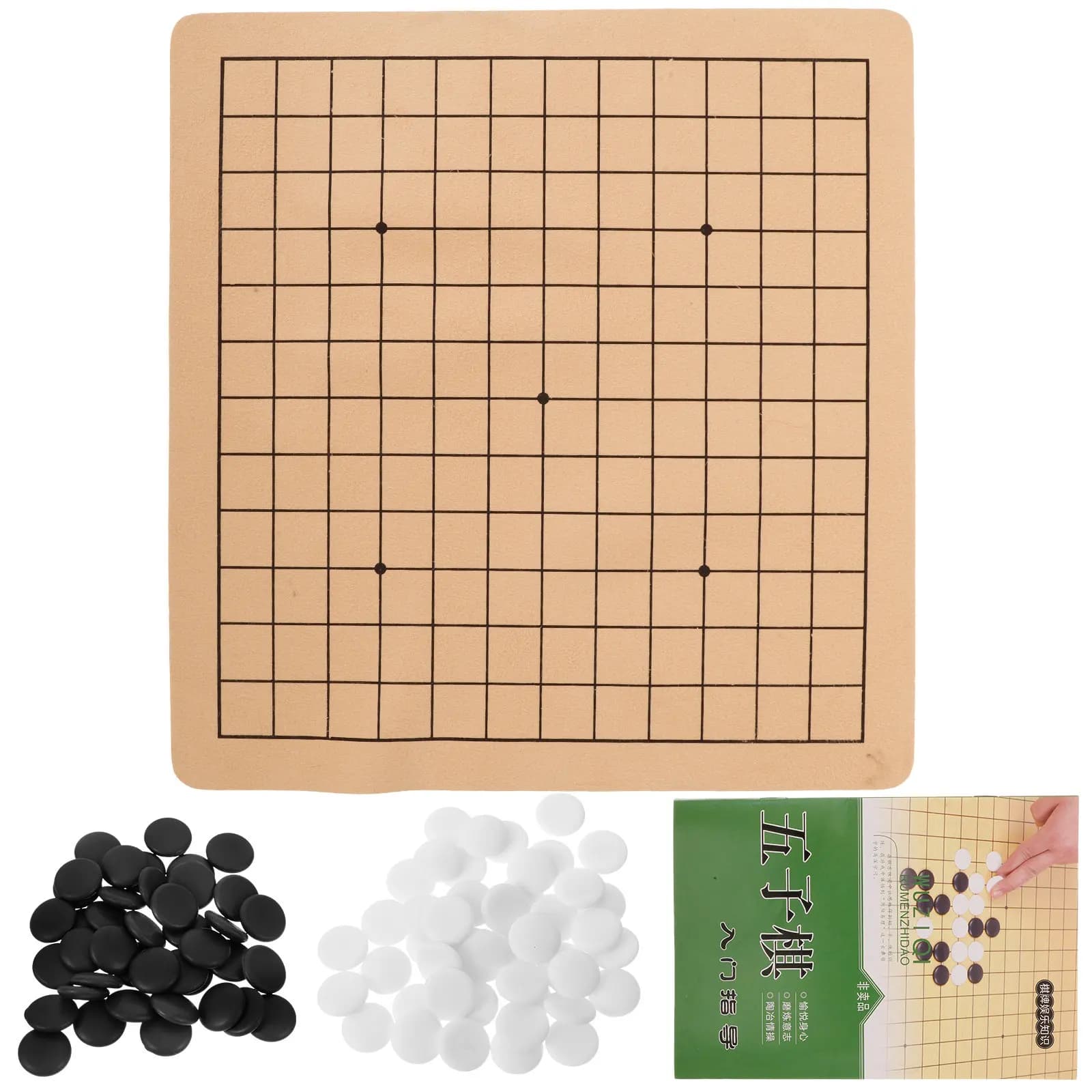 1Set Educational Go Chess Board Set Appearance Clear Line Printing Bright Colors Suitable for Beginners Advanced Players