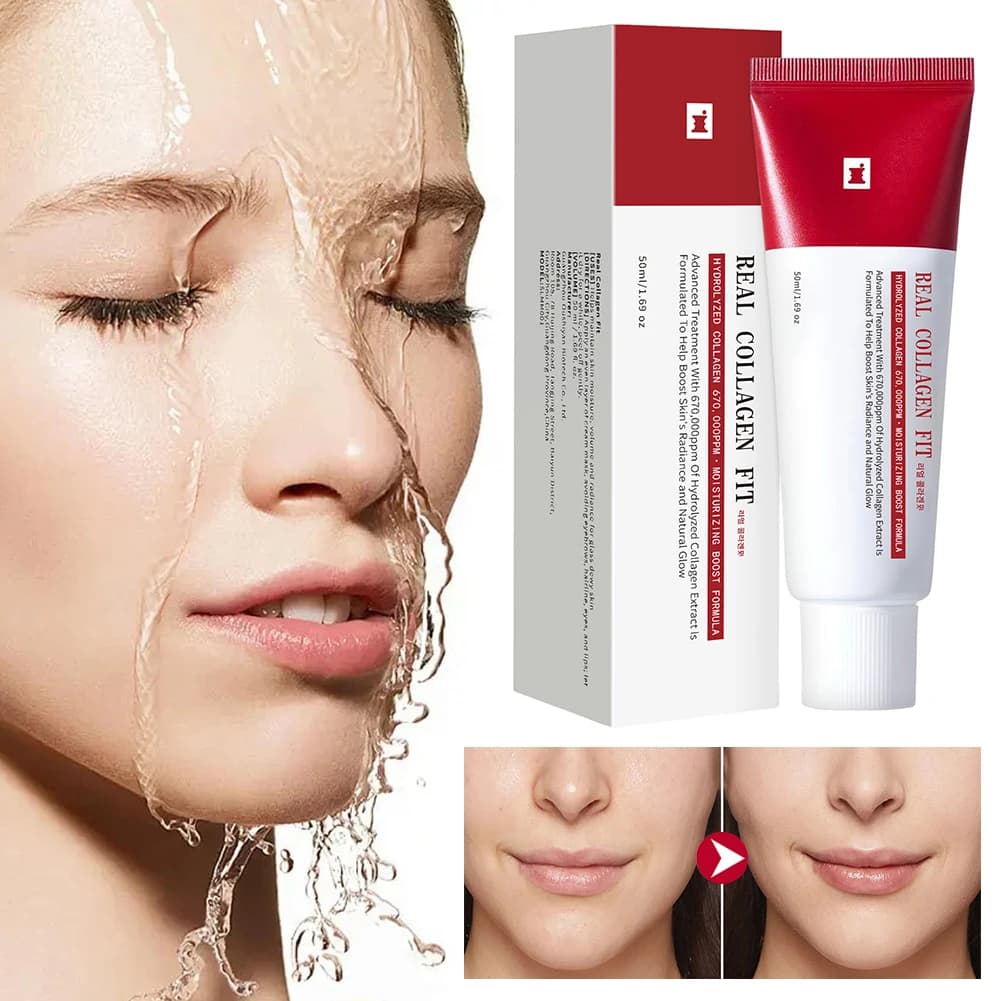Maschera per il viso staccabile in forma di vero collagene Idratante Illuminante Nutriente profondo Affina i pori Maschera per tutti i tipi di pelle