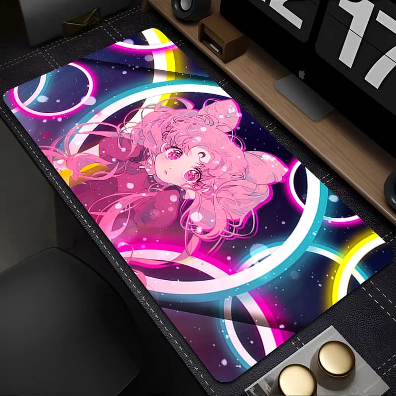 Giappone Anime Mouse Pad PC Sailor Moon Gaming Tappeto per tastiera XXL Rosa Kawaii Anime Mousepad PC Gamer Cabinet Tappetino da scrivania per la ragazza regalo