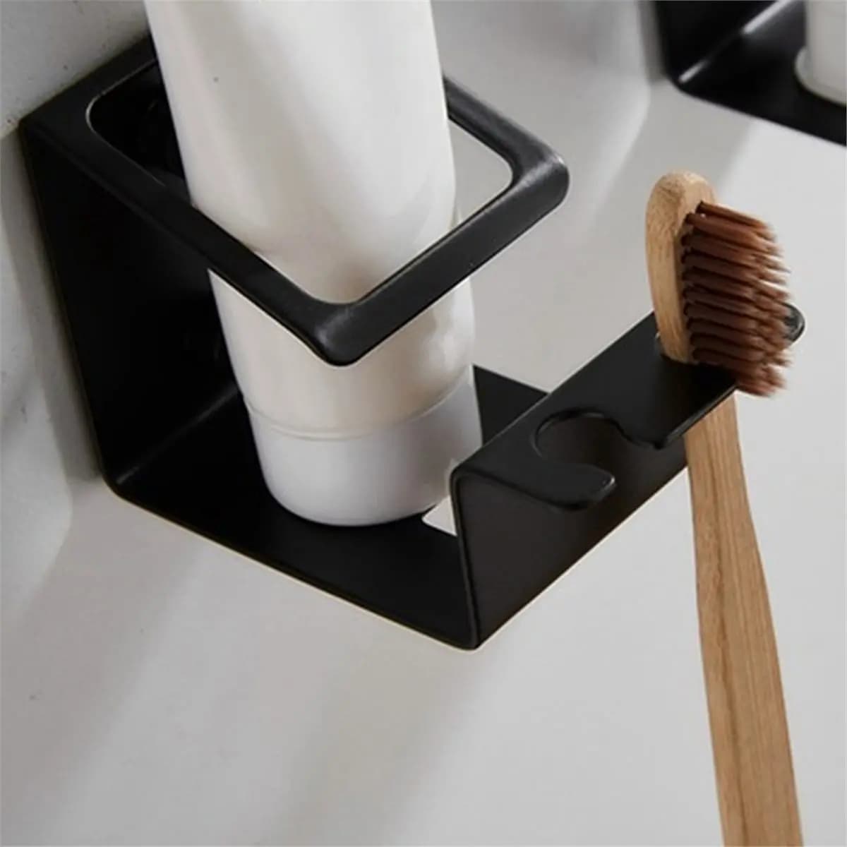 Portaspazzolino in acciaio inossidabile Portabicchieri per dentifricio senza punzonatura Portaoggetti per bagno A